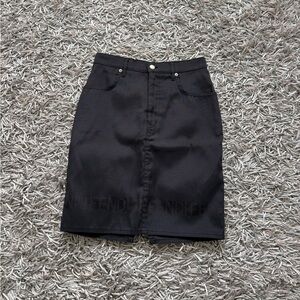 Fendi Jeans Skirt Black Pencil Sz XS *VINTAGE* 100% Authentic ❤️